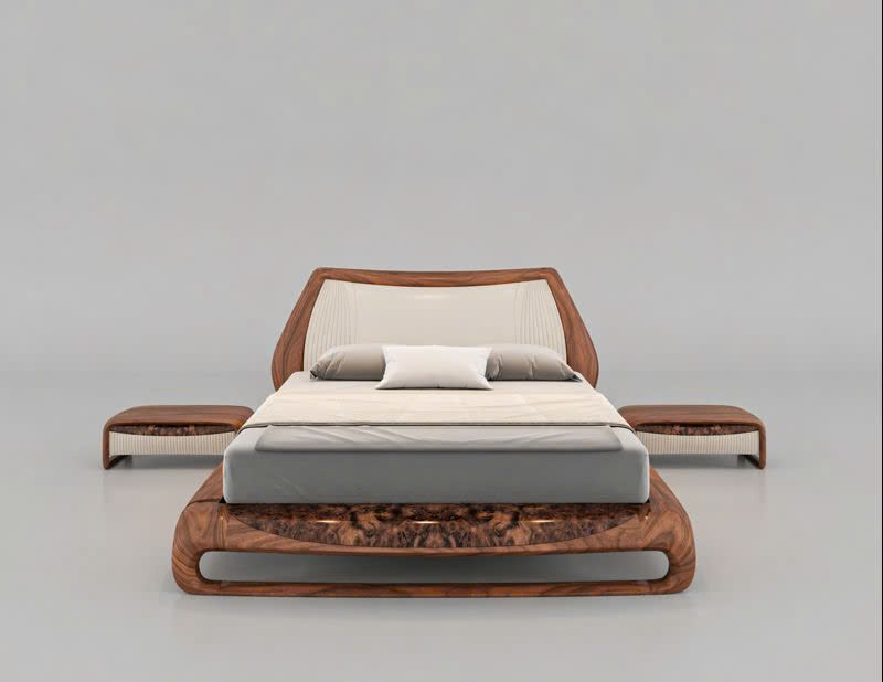 Giường Ngủ Gỗ Óc Chó GN01