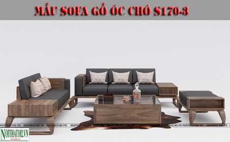 Sofa gỗ óc chó S170 - 3