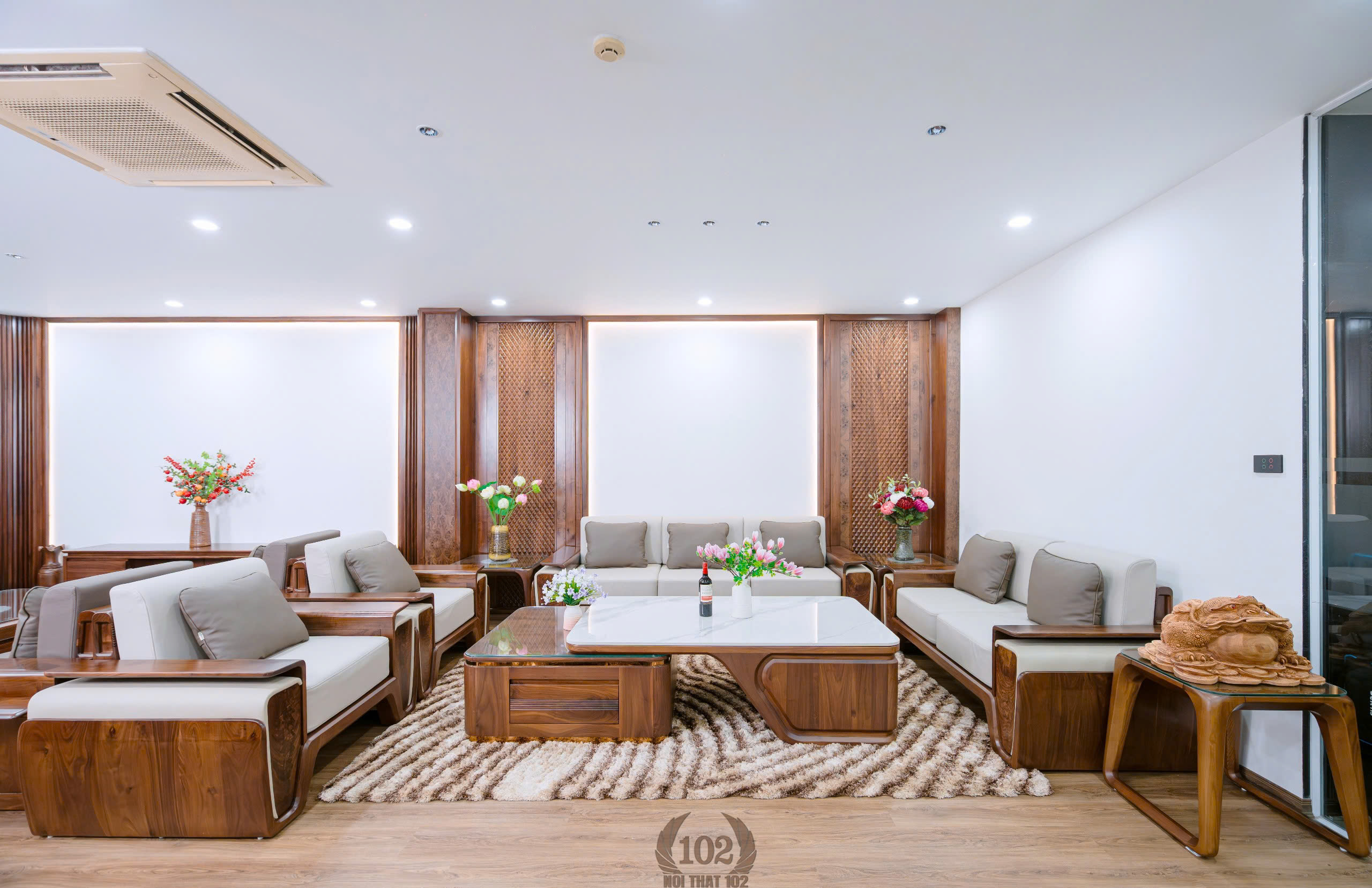 Sofa Gỗ óc chó Luxury LX03