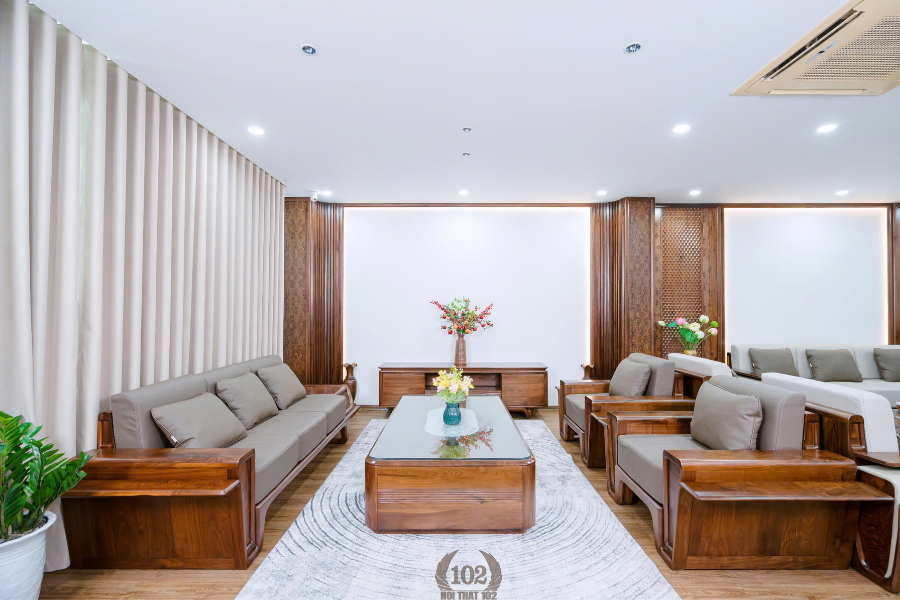 Sofa Gỗ óc chó SV03