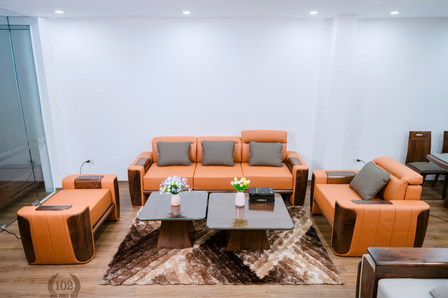 Sofa Gỗ Óc Chó SV04