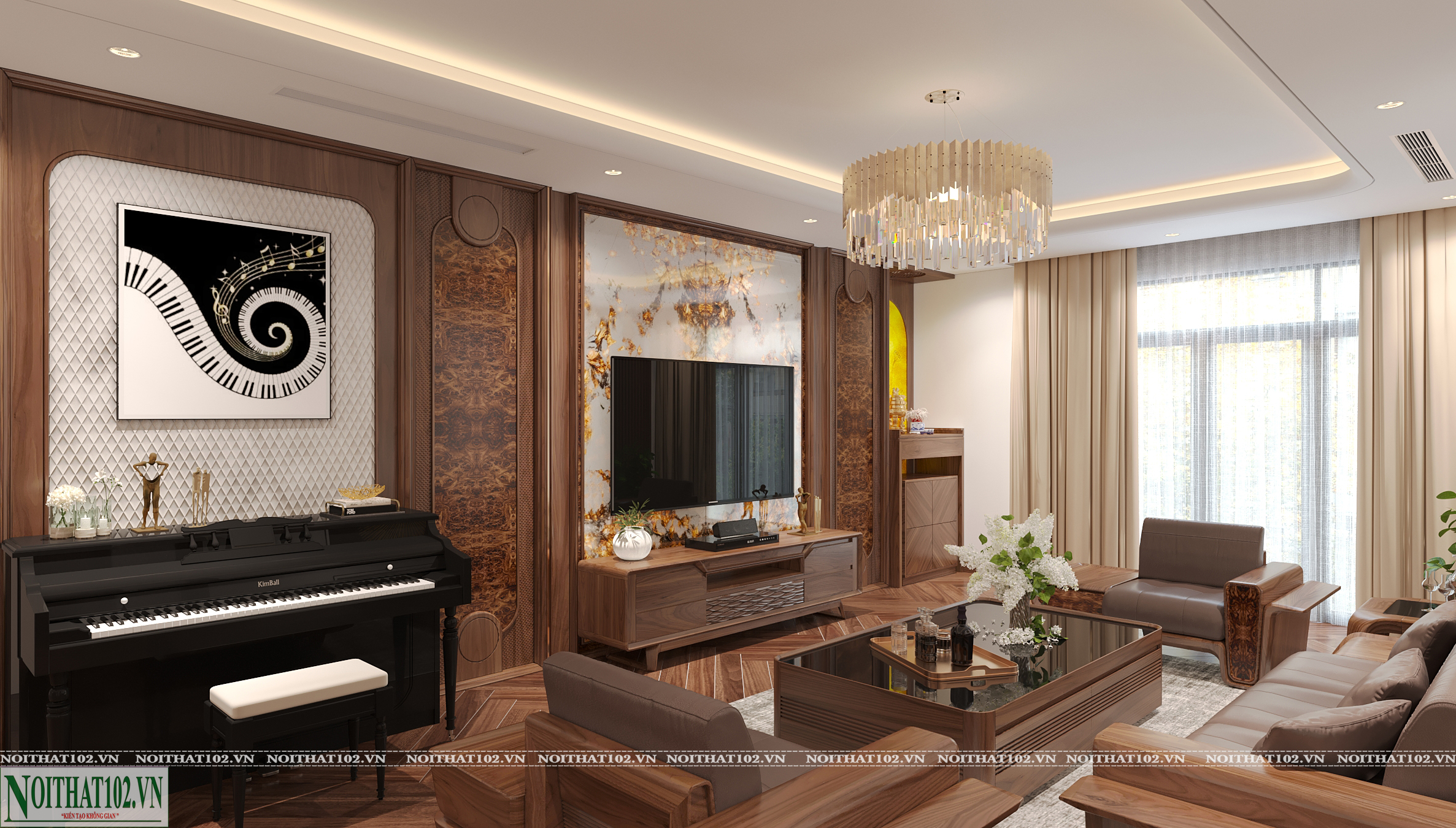 Chung cư cao cấp gỗ óc chó Royal